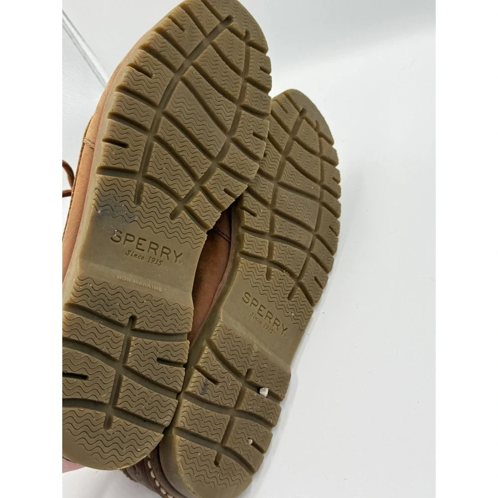 Sperry Top-Sider 4-Eye Classic Leather Boat Deck Shoe Men's Size 11M Brown Lace
